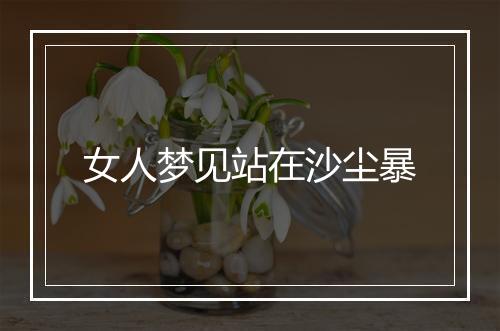 女人梦见站在沙尘暴