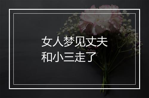 女人梦见丈夫和小三走了