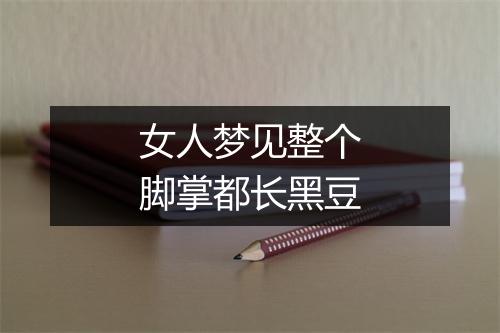 女人梦见整个脚掌都长黑豆