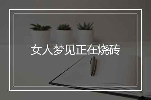 女人梦见正在烧砖