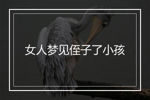 女人梦见侄子了小孩