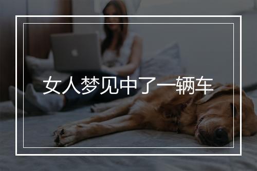 女人梦见中了一辆车