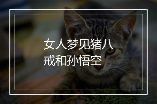 女人梦见猪八戒和孙悟空