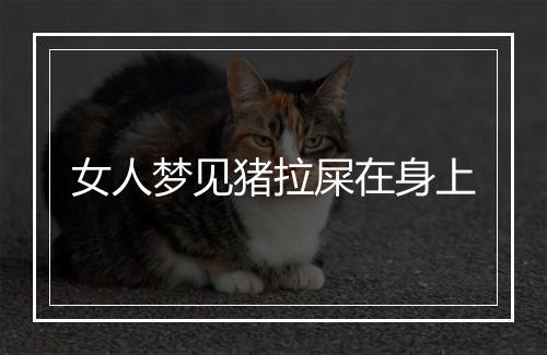 女人梦见猪拉屎在身上