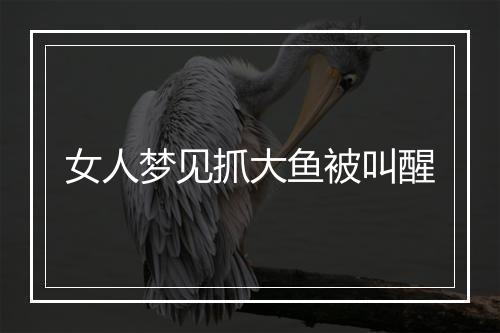 女人梦见抓大鱼被叫醒