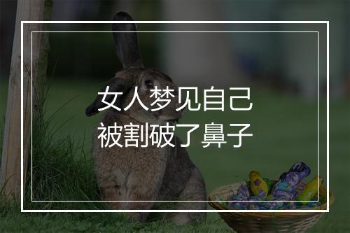 女人梦见自己被割破了鼻子