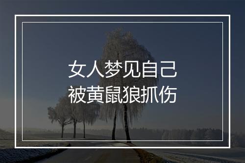 女人梦见自己被黄鼠狼抓伤