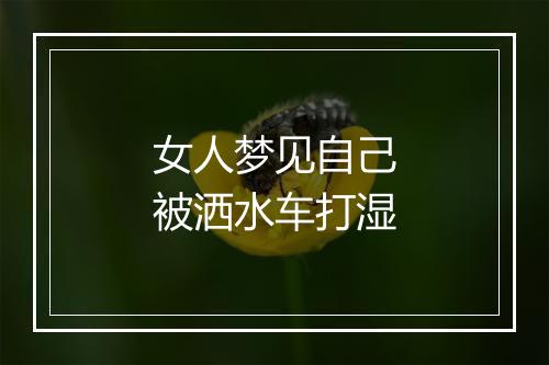 女人梦见自己被洒水车打湿