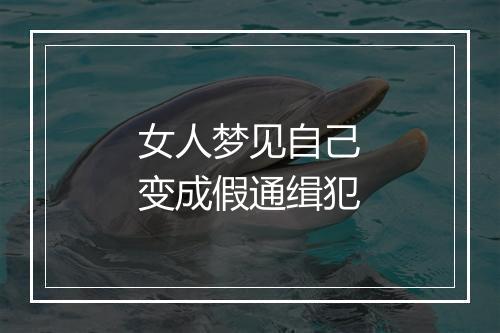 女人梦见自己变成假通缉犯