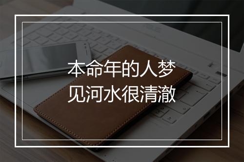 本命年的人梦见河水很清澈