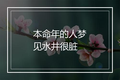 本命年的人梦见水井很脏