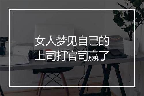 女人梦见自己的上司打官司赢了