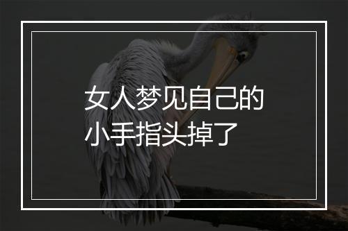 女人梦见自己的小手指头掉了