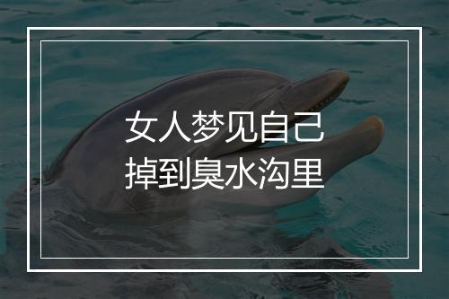 女人梦见自己掉到臭水沟里