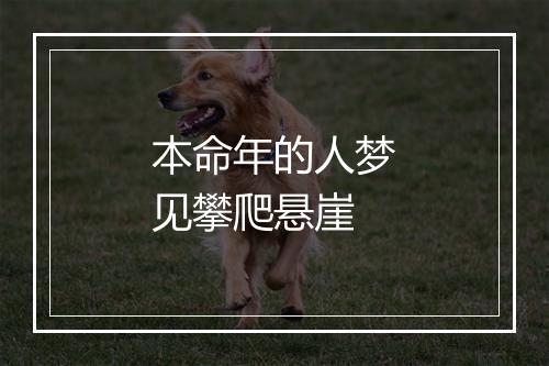 本命年的人梦见攀爬悬崖