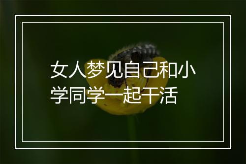 女人梦见自己和小学同学一起干活