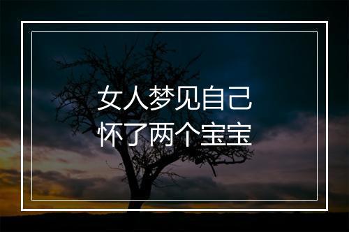 女人梦见自己怀了两个宝宝