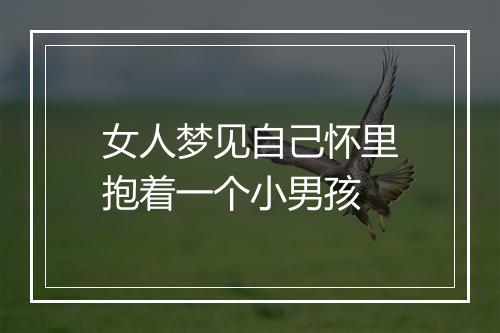 女人梦见自己怀里抱着一个小男孩