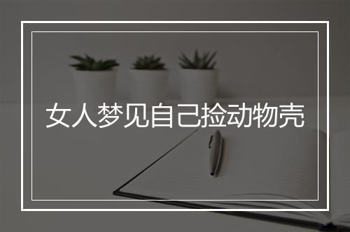 女人梦见自己捡动物壳