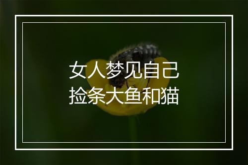 女人梦见自己捡条大鱼和猫