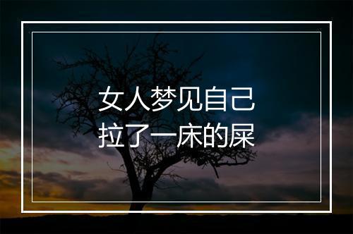 女人梦见自己拉了一床的屎