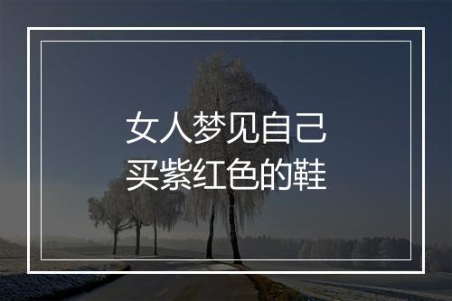 女人梦见自己买紫红色的鞋