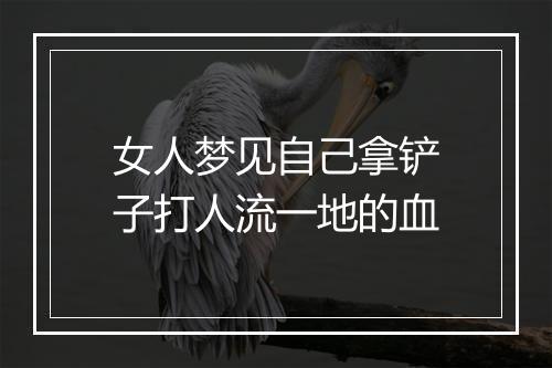 女人梦见自己拿铲子打人流一地的血