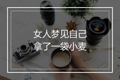 女人梦见自己拿了一袋小麦