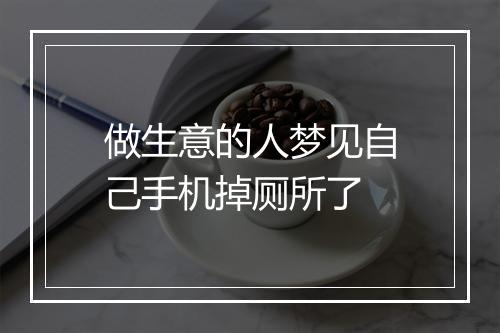 做生意的人梦见自己手机掉厕所了