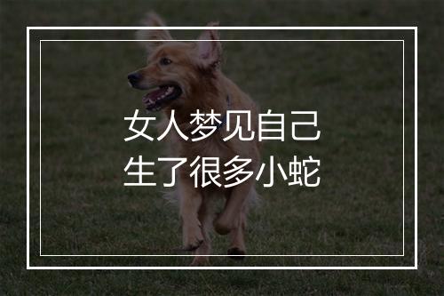 女人梦见自己生了很多小蛇