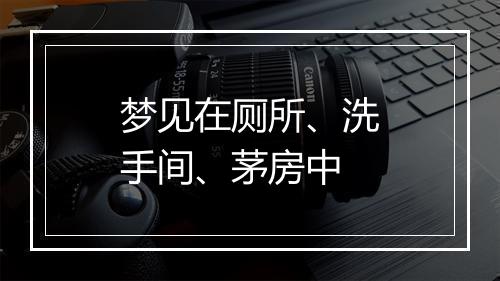 梦见在厕所、洗手间、茅房中