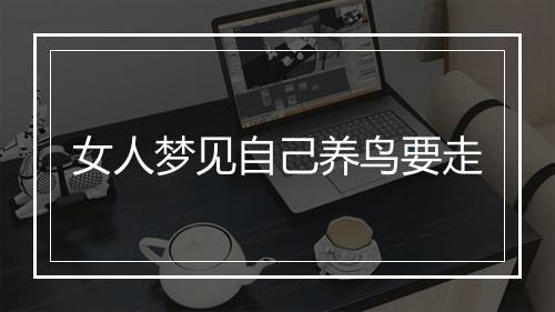 女人梦见自己养鸟要走