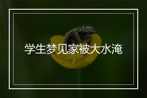 学生梦见家被大水淹