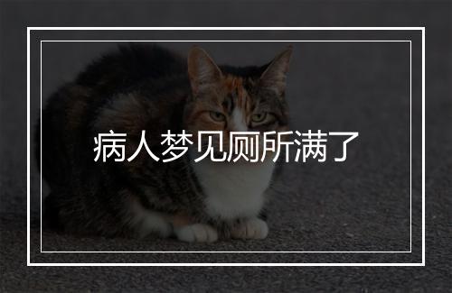 病人梦见厕所满了