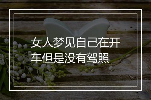 女人梦见自己在开车但是没有驾照