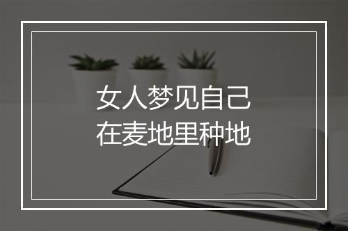 女人梦见自己在麦地里种地