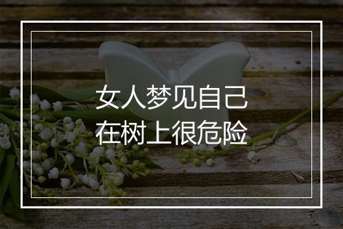 女人梦见自己在树上很危险