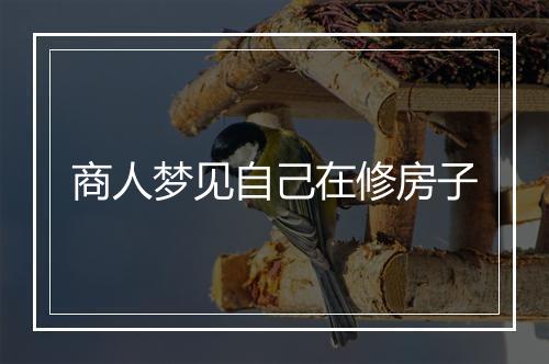 商人梦见自己在修房子