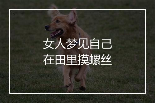 女人梦见自己在田里摸螺丝