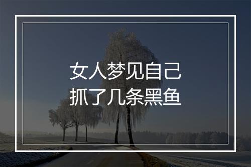 女人梦见自己抓了几条黑鱼