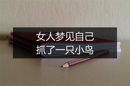 女人梦见自己抓了一只小鸟