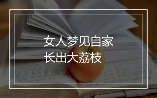 女人梦见自家长出大荔枝