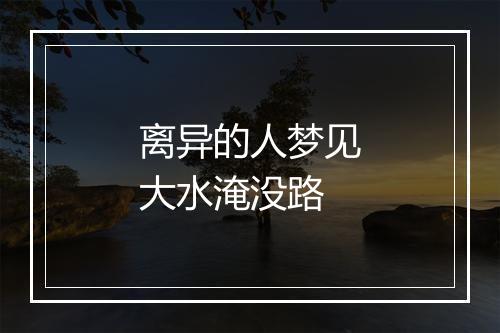 离异的人梦见大水淹没路