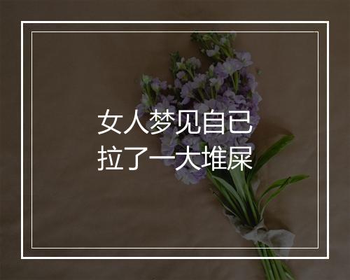 女人梦见自已拉了一大堆屎