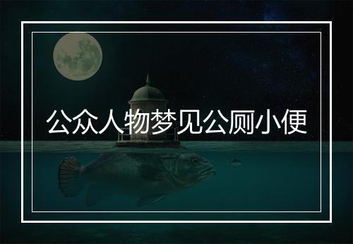 公众人物梦见公厕小便