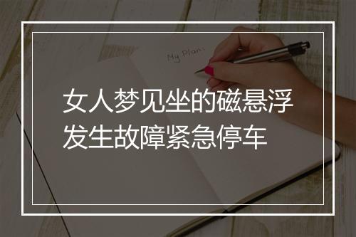 女人梦见坐的磁悬浮发生故障紧急停车