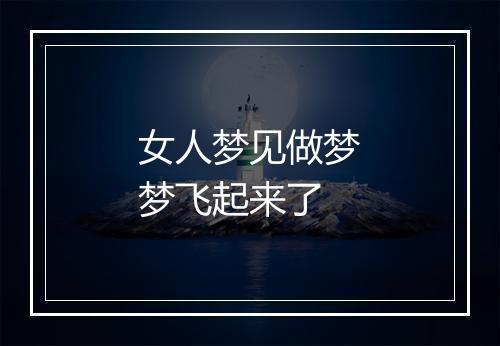 女人梦见做梦梦飞起来了