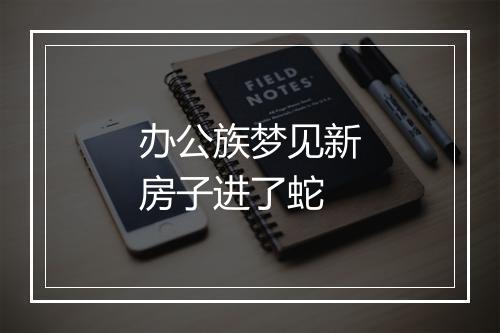 办公族梦见新房子进了蛇