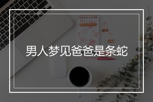 男人梦见爸爸是条蛇