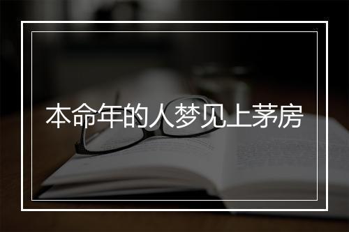 本命年的人梦见上茅房